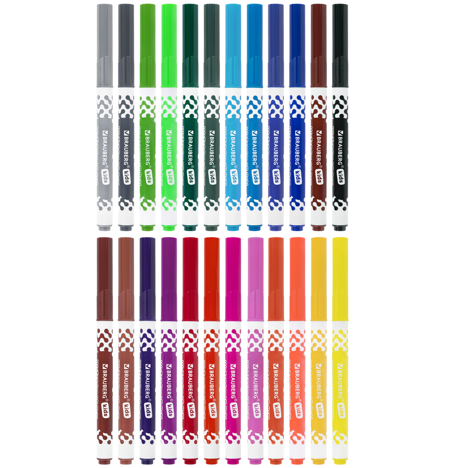 Фломастеры утолщенные BRAUBERG 24 цвета